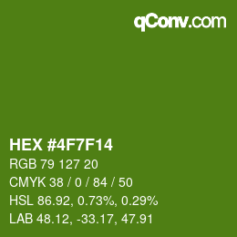 Color code: HEX #4F7F14 | qconv.com