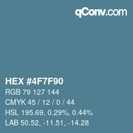 Color code: HEX #4F7F90 | qconv.com