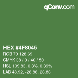 カラーコード: HEX #4F8045 | qconv.com