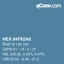 Color code: HEX #4F82A0 | qconv.com