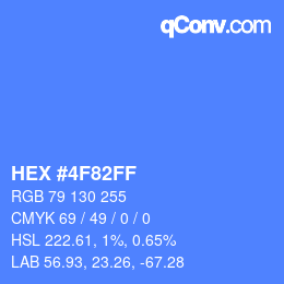 Color code: HEX #4F82FF | qconv.com