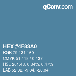 Color code: HEX #4F83A0 | qconv.com