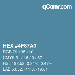 Color code: HEX #4F87A0 | qconv.com