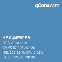 Color code: HEX #4F89B8 | qconv.com