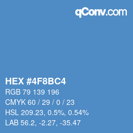 Color code: HEX #4F8BC4 | qconv.com