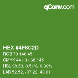 Farbcode: HEX #4F8C2D | qconv.com