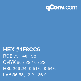 Color code: HEX #4F8CC6 | qconv.com