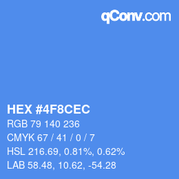 Color code: HEX #4F8CEC | qconv.com