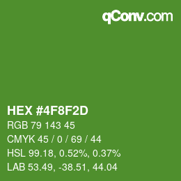 カラーコード: HEX #4F8F2D | qconv.com