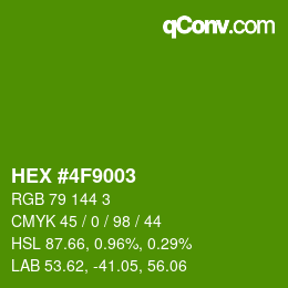 Color code: HEX #4F9003 | qconv.com
