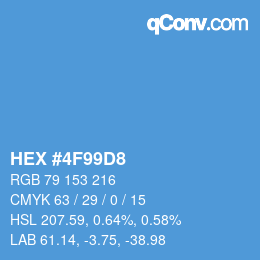 Color code: HEX #4F99D8 | qconv.com