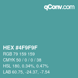 Color code: HEX #4F9F9F | qconv.com