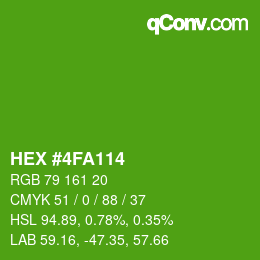 颜色代码: HEX #4FA114 | qconv.com