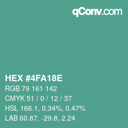 Código de color: HEX #4FA18E | qconv.com