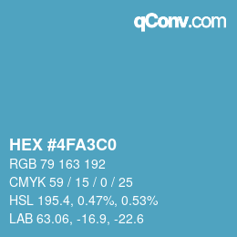 Código de color: HEX #4FA3C0 | qconv.com