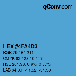 カラーコード: HEX #4FA4D3 | qconv.com