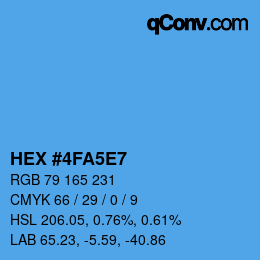 Código de color: HEX #4FA5E7 | qconv.com