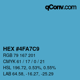 Color code: HEX #4FA7C9 | qconv.com
