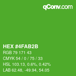 颜色代码: HEX #4FAB2B | qconv.com