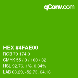 Color code: HEX #4FAE00 | qconv.com