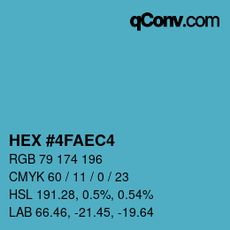 Color code: HEX #4FAEC4 | qconv.com