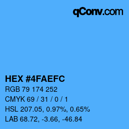 Color code: HEX #4FAEFC | qconv.com