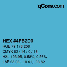 Color code: HEX #4FB2D0 | qconv.com