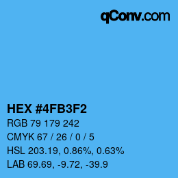 Color code: HEX #4FB3F2 | qconv.com