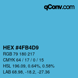 Color code: HEX #4FB4D9 | qconv.com