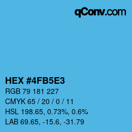颜色代码: HEX #4FB5E3 | qconv.com