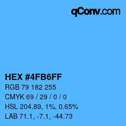 Color code: HEX #4FB6FF | qconv.com