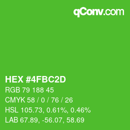 Color code: HEX #4FBC2D | qconv.com