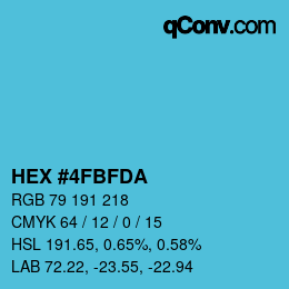 Color code: HEX #4FBFDA | qconv.com