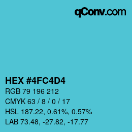 Color code: HEX #4FC4D4 | qconv.com