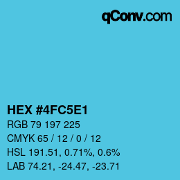 Color code: HEX #4FC5E1 | qconv.com