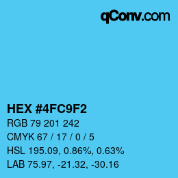 Color code: HEX #4FC9F2 | qconv.com
