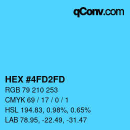 Color code: HEX #4FD2FD | qconv.com