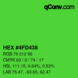 Color code: HEX #4FD438 | qconv.com