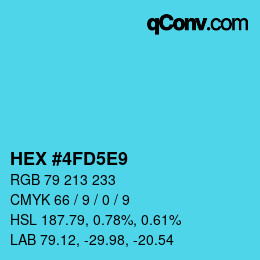 Color code: HEX #4FD5E9 | qconv.com