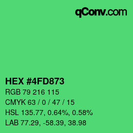 Color code: HEX #4FD873 | qconv.com