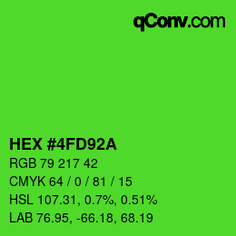 Color code: HEX #4FD92A | qconv.com