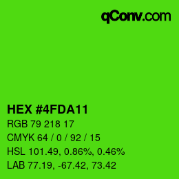 Color code: HEX #4FDA11 | qconv.com