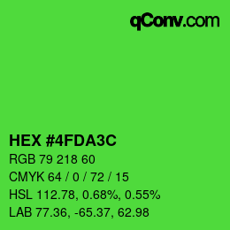 Color code: HEX #4FDA3C | qconv.com