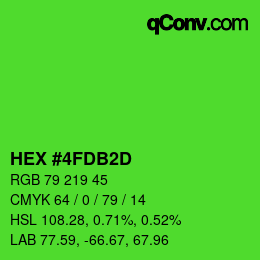 カラーコード: HEX #4FDB2D | qconv.com