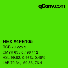 Color code: HEX #4FE105 | qconv.com