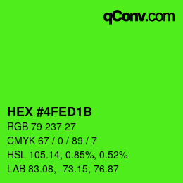 Color code: HEX #4FED1B | qconv.com