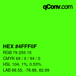 Color code: HEX #4FFF0F | qconv.com