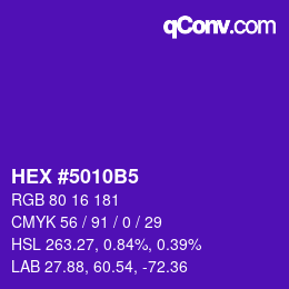 Color code: HEX #5010B5 | qconv.com