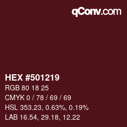 Color code: HEX #501219 | qconv.com