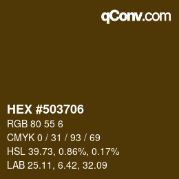 Color code: HEX #503706 | qconv.com